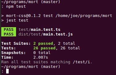 A passing test suite for mort